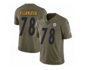 Men Nike Pittsburgh Steelers #78 Alejandro Villanueva Limited Olive 2017 Salute to Service NFL Jersey