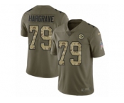 Men Nike Pittsburgh Steelers #79 Javon Hargrave Limited Olive Camo 2017 Salute to Service NFL Jersey
