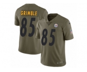 Men Nike Pittsburgh Steelers #85 Xavier Grimble Limited Olive 2017 Salute to Service NFL Jersey