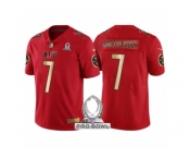 Men Pittsburgh Steelers #7 Ben Roethlisberger AFC 2017 Pro Bowl Red Gold Limited Jersey