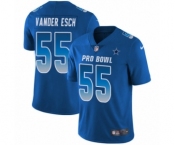 Men's Dallas Cowboys #55 Leighton Vander Esch Limited Royal Blue NFC 2019 Pro Bowl Football Jersey