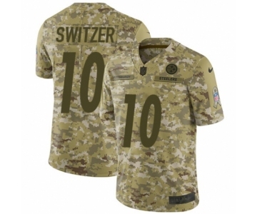 Men's Nike Pittsburgh Steelers #10 Ryan Switzer Limited Camo 2018 Salute to Service NFL Jersey