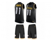 Men's Nike Pittsburgh Steelers #11 Justin Hunter Limited Black Tank Top Suit NFL Jersey