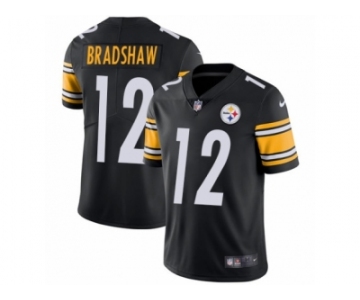 Men's Nike Pittsburgh Steelers #12 Terry Bradshaw Vapor Untouchable Limited Black Team Color NFL Jersey