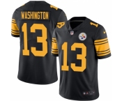Men's Nike Pittsburgh Steelers #13 James Washington Limited Black Rush Vapor Untouchable NFL Jersey