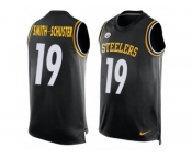 Men's Nike Pittsburgh Steelers #19 JuJu Smith-Schuster Limited Black Player Name & Number Tank Top NFL Jersey