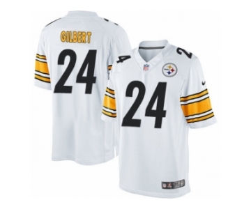 Men's Nike Pittsburgh Steelers #24 Justin Gilbert Limited White NFL Jersey