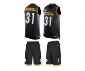 Men's Nike Pittsburgh Steelers #31 Ross Cockrell Limited Black Tank Top Suit NFL Jersey