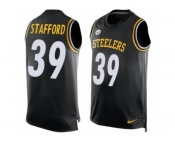 Men's Nike Pittsburgh Steelers #39 Daimion Stafford Limited Black Player Name & Number Tank Top NFL Jersey