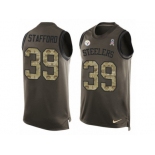 Men's Nike Pittsburgh Steelers #39 Daimion Stafford Limited Green Salute to Service Tank Top NFL Jersey