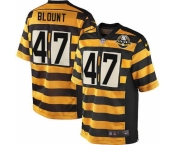 Men's Nike Pittsburgh Steelers #47 Mel Blount Limited Yellow Black Alternate 80TH Anniversary Throwback NFL Jersey