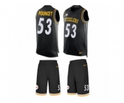 Men's Nike Pittsburgh Steelers #53 Maurkice Pouncey Limited Black Tank Top Suit NFL Jersey
