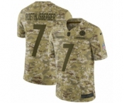 Men's Nike Pittsburgh Steelers #7 Ben Roethlisberger Limited Camo 2018 Salute to Service NFL Jersey