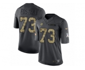 Men's Nike Pittsburgh Steelers #73 Ramon Foster Limited Black 2016 Salute to Service NFL Jersey