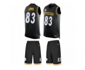 Men's Nike Pittsburgh Steelers #83 Louis Lipps Limited Black Tank Top Suit NFL Jersey