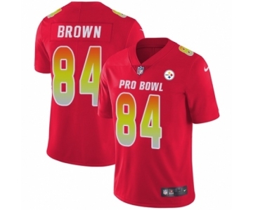 Men's Nike Pittsburgh Steelers #84 Antonio Brown Limited Red AFC 2019 Pro Bowl NFL Jersey