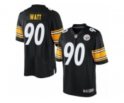 Men's Nike Pittsburgh Steelers #90 T. J. Watt Limited Black Team Color NFL Jersey