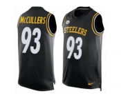 Men's Nike Pittsburgh Steelers #93 Dan McCullers Limited Black Player Name & Number Tank Top NFL Jersey