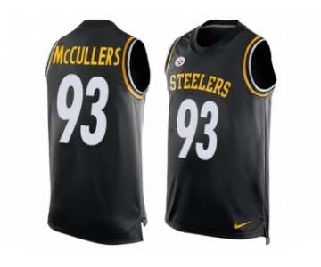 Men's Nike Pittsburgh Steelers #93 Dan McCullers Limited Black Player Name & Number Tank Top NFL Jersey