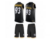 Men's Nike Pittsburgh Steelers #93 Dan McCullers Limited Black Tank Top Suit NFL Jersey