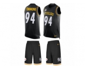 Men's Nike Pittsburgh Steelers #94 Lawrence Timmons Limited Black Tank Top Suit NFL Jersey