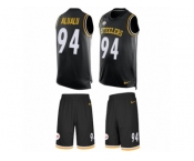 Men's Nike Pittsburgh Steelers #94 Tyson Alualu Limited Black Tank Top Suit NFL Jersey