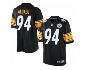 Men's Nike Pittsburgh Steelers #94 Tyson Alualu Limited Black Team Color NFL Jersey