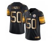 Men's Nike Steelers #50 Ryan Shazier Black Stitched NFL Limited Gold Rush Jersey