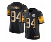 Men's Nike Steelers #94 Lawrence Timmons Black Stitched NFL Limited Gold Rush Jersey