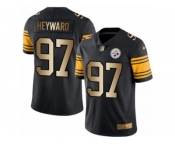 Men's Nike Steelers #97 Cameron Heyward Black Stitched NFL Limited Gold Rush Jersey