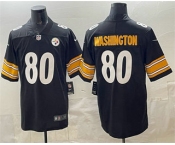 Men's Pisttburgn Steelers #80 Darnell Washington Black Vapor Untouchable Limited Stitched Jersey