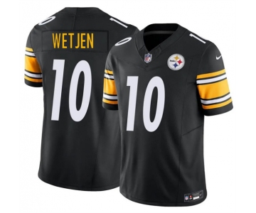 Men's Pittsburgh Steelers #10 Kaden Wetjen Black 2026 Draft F.U.S.E. Vapor Limited Football Stitched Jersey