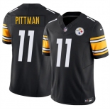 Men's Pittsburgh Steelers #11 Michael Pittman Jr Black 2025 F.U.S.E. Vapor Limited Stitched Football Jersey