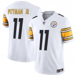 Men's Pittsburgh Steelers #11 Michael Pittman Jr. White F.U.S.E. Vapor Limited Football Stitched Jersey Men's Pittsburgh Steelers #11 Michael Pittman Jr. White F.U.S.E. Vapor Limited Football Stitched Jersey