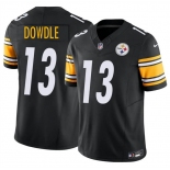 Men's Pittsburgh Steelers #13 Rico Dowdle Black 2025 F.U.S.E. Vapor Limited Stitched Football Jersey Men's Pittsburgh Steelers #13 Rico Dowdle Black 2025 F.U.S.E. Vapor Limited Stitched Football Jersey