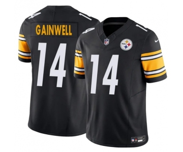 Men's Pittsburgh Steelers #14 Kenneth Gainwell Black 2025 F.U.S.E. Vapor Untouchable Limited Football Stitched Jersey