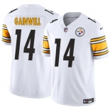Men's Pittsburgh Steelers #14 Kenneth Gainwell White 2025 F.U.S.E. Vapor Limited Football Stitched Jersey Men's Pittsburgh Steelers #14 Kenneth Gainwell White 2025 F.U.S.E. Vapor Limited Football Stitched Jersey