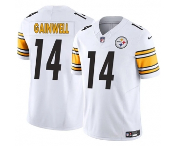Men's Pittsburgh Steelers #14 Kenneth Gainwell White 2025 F.U.S.E. Vapor Limited Football Stitched Jersey