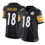 Men's Pittsburgh Steelers #18 Will Howard Black 2025 Draft F.U.S.E. Vapor Limited Football Stitched Jersey