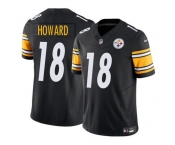Men's Pittsburgh Steelers #18 Will Howard Black 2025 Draft F.U.S.E. Vapor Limited Football Stitched Jersey