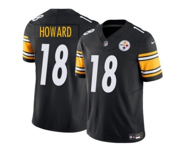 Men's Pittsburgh Steelers #18 Will Howard Black 2025 Draft F.U.S.E. Vapor Limited Football Stitched Jersey
