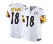 Men's Pittsburgh Steelers #18 Will Howard White 2025 Draft F.U.S.E. Vapor Limited Football Stitched Jersey