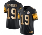 Men's Pittsburgh Steelers #19 JuJu Smith-Schuster Limited Black Gold Rush Vapor Untouchable Football Jersey