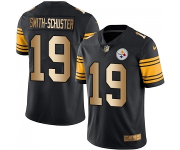 Men's Pittsburgh Steelers #19 JuJu Smith-Schuster Limited Black Gold Rush Vapor Untouchable Football Jersey