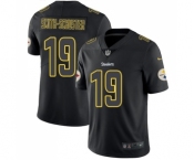 Men's Pittsburgh Steelers #19 JuJu Smith-Schuster Limited Black Rush Impact Football Jersey
