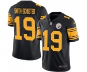 Men's Pittsburgh Steelers #19 JuJu Smith-Schuster Limited Black Rush Vapor Untouchable Football Jersey