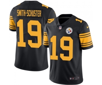 Men's Pittsburgh Steelers #19 JuJu Smith-Schuster Limited Black Rush Vapor Untouchable Football Jersey