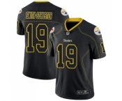 Men's Pittsburgh Steelers #19 JuJu Smith-Schuster Limited Lights Out Black Rush Football Jersey