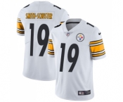 Men's Pittsburgh Steelers #19 JuJu Smith-Schuster White Vapor Untouchable Limited Player Football Jersey