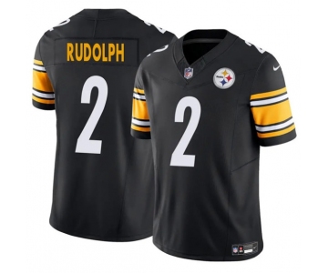 Men's Pittsburgh Steelers #2 Mason Rudolph Black 2025 F.U.S.E. Vapor Untouchable Limited Football Stitched Jersey